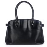 LOUIS VUITTON - a black Epi Passy handbag.