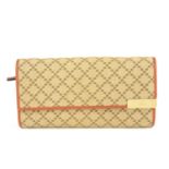 GUCCI - a Diamante canvas and leather wallet with chain.