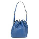 LOUIS VUITTON - a blue Epi Noé PM bucket handbag.