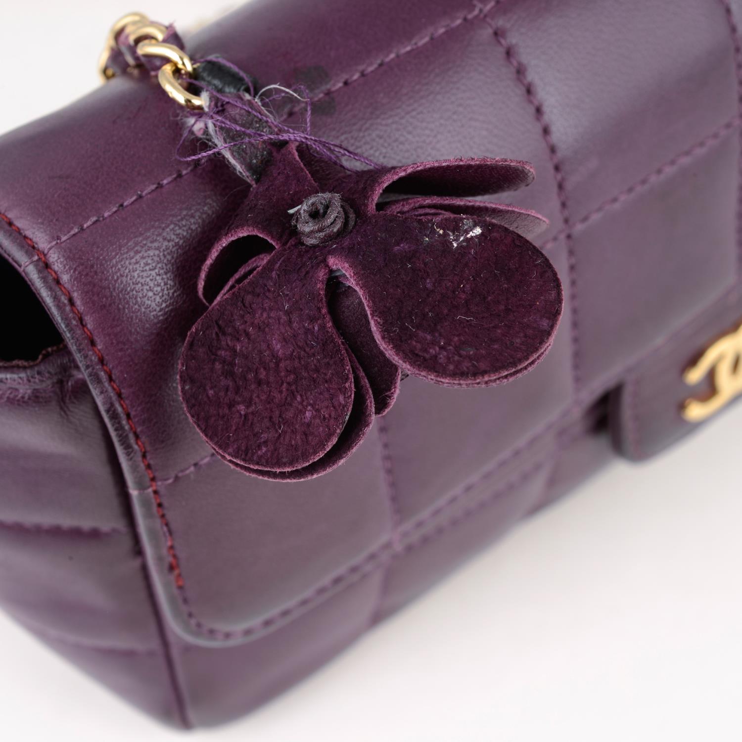 CHANEL - a purple Chocolate Box Mini Flap handbag. - Image 4 of 7