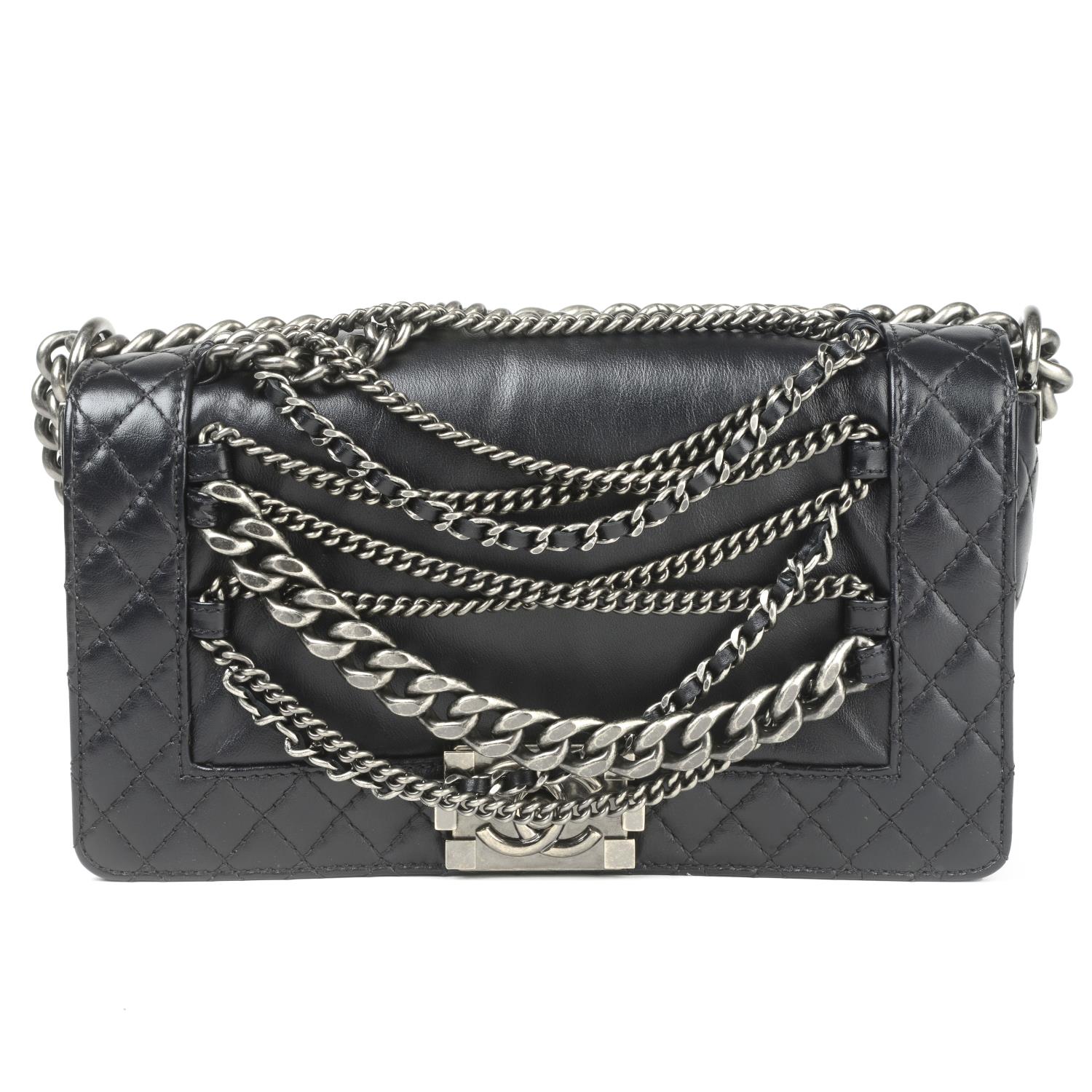 CHANEL - a Small Enchained Boy Flap handbag.