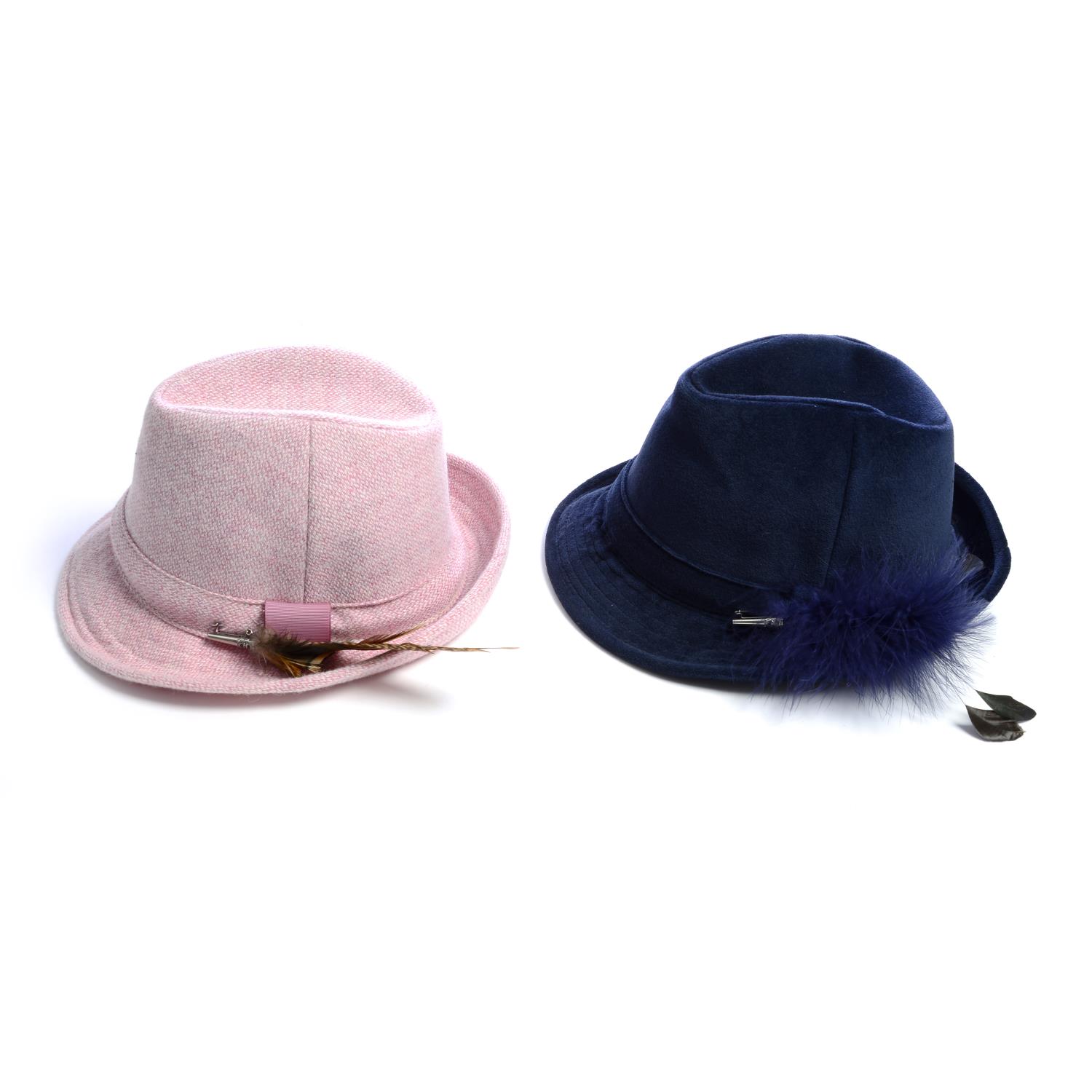 Four fedora hats. - Image 2 of 3