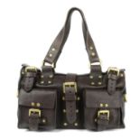 MULBERRY - a brown leather Roxanne handbag.