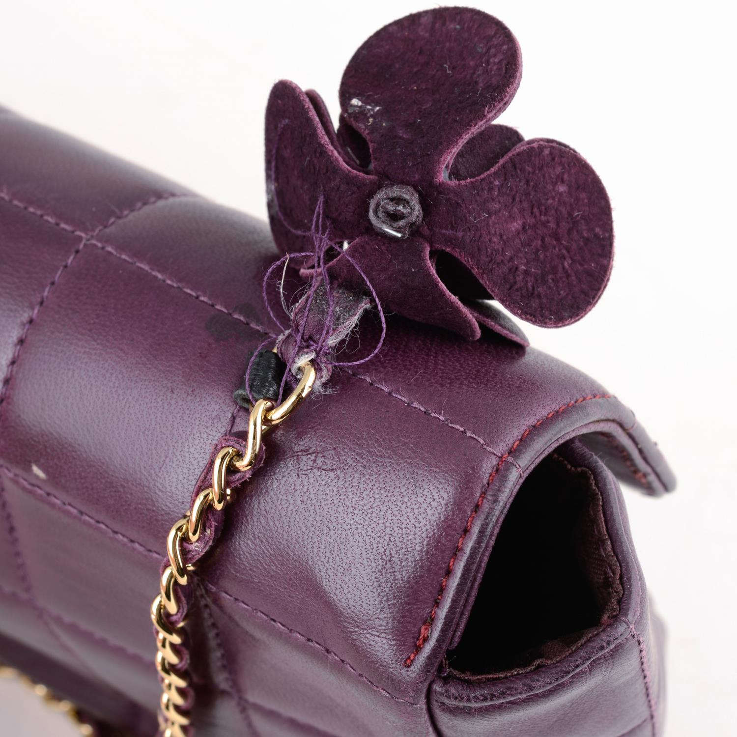 CHANEL - a purple Chocolate Box Mini Flap handbag. - Image 3 of 7