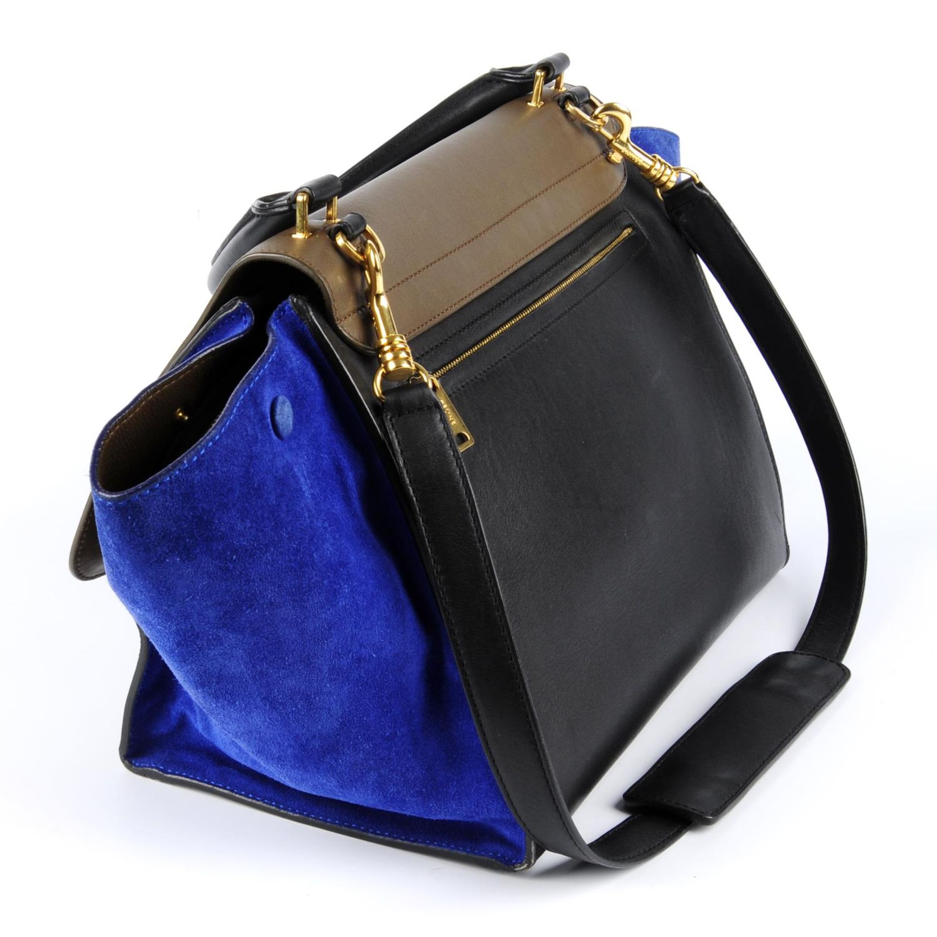 CÉLINE - a Tricolour Trapeze handbag. - Bild 3 aus 4