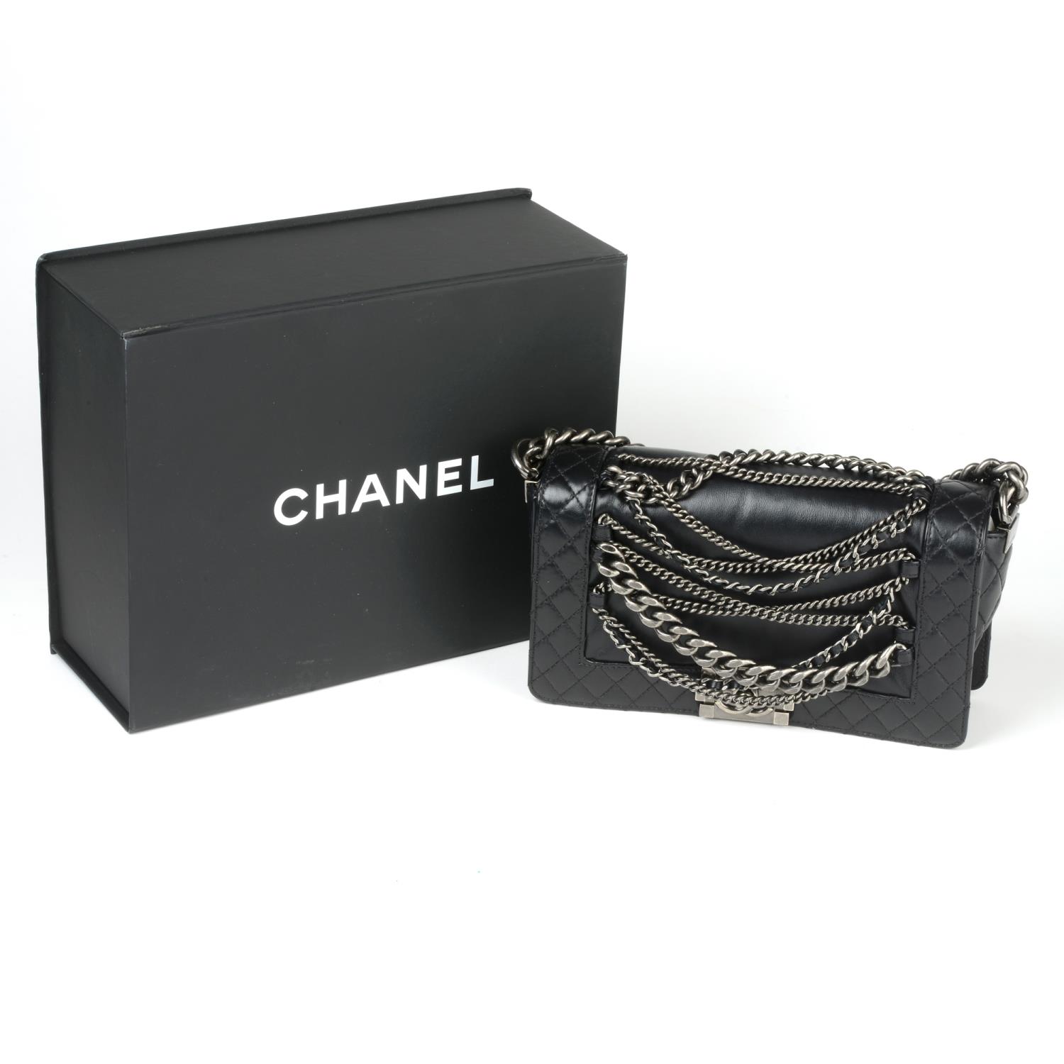 CHANEL - a Small Enchained Boy Flap handbag. - Image 4 of 4