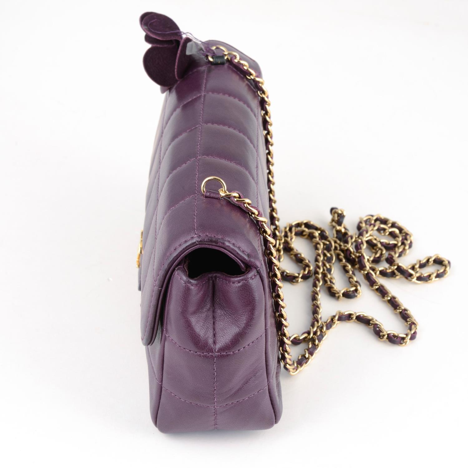 CHANEL - a purple Chocolate Box Mini Flap handbag. - Image 6 of 7