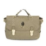 MULBERRY - a quilted beige leather Tillie satchel.