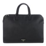 PRADA - a Saffiano leather briefcase.