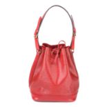 LOUIS VUITTON - a red Epi Noé GM bucket handbag.