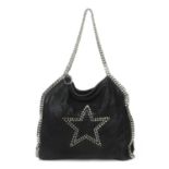 STELLA MCCARTNEY - a black Star Stud Falabella hobo handbag.