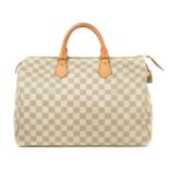 LOUIS VUITTON - a Damier Azur Speedy 35 handbag.