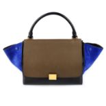 CÉLINE - a Tricolour Trapeze handbag.