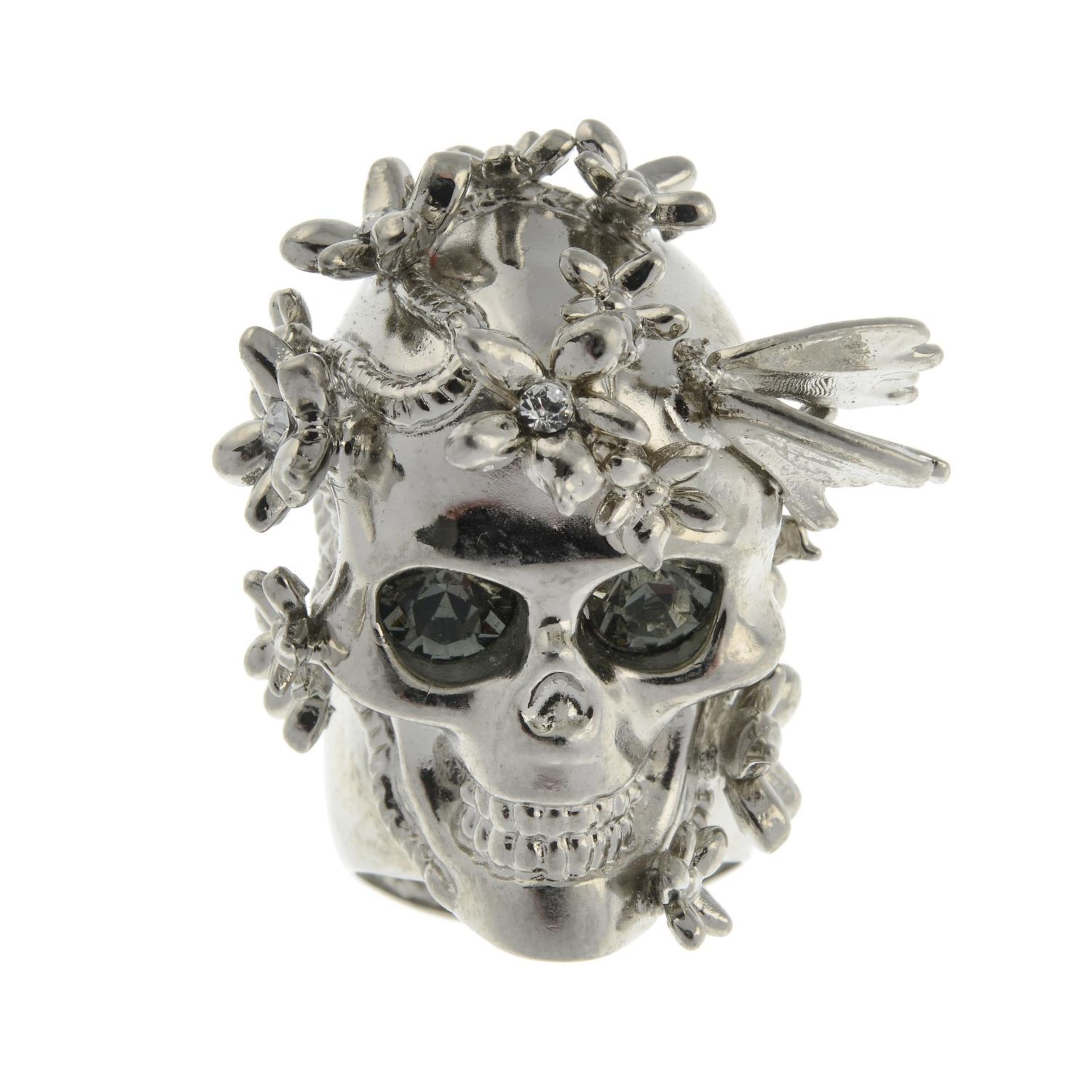 ALEXANDER MCQUEEN - a Butterfly Skull ring.