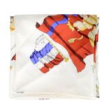 HERMÈS - a 'Pavois Flags' silk scarf.