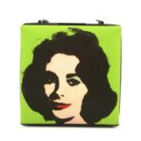 PHILIP TREACY - an Andy Warhol Elizabeth Taylor portrait box handbag.