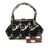 PHILIP TREACY - a black and white Andy Warhol Marilyn Monroe portrait handbag.