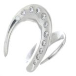 A platinum brilliant-cut diamond 'Serenity' ring, by Sarah Jordan.