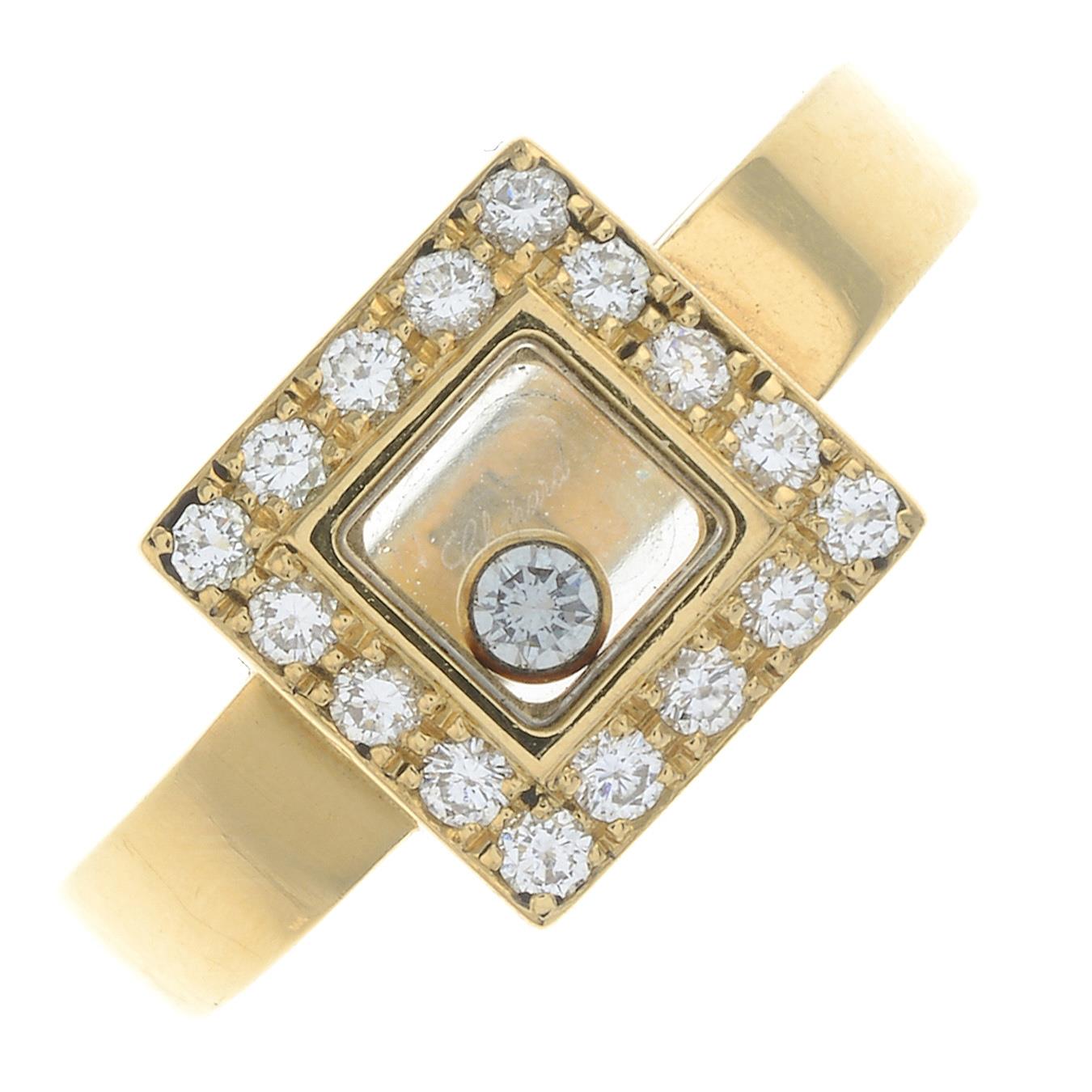 A brilliant-cut diamond 'Happy Diamonds' ring, by Chopard.