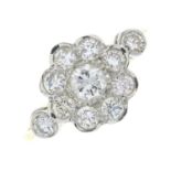 A brilliant-cut diamond dress ring.Estimated total diamond weight 1ct,