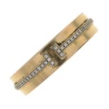 A brilliant-cut diamond 'T Two' band ring,