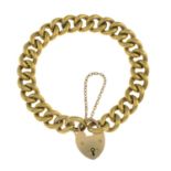 A late Victorian 15ct gold curb-link bracelet,