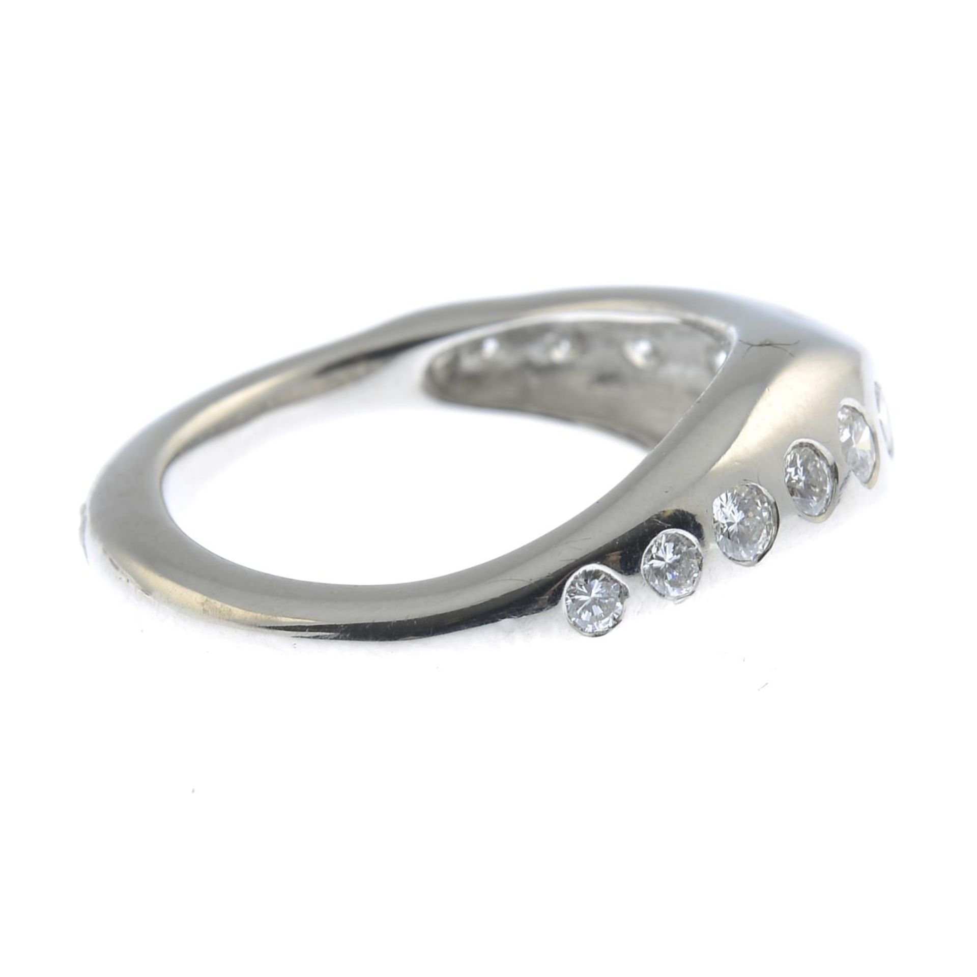 A platinum brilliant-cut diamond band ring.Estimated total diamond weight 0.55ct.Hallmarks for - Bild 3 aus 3