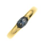 A sapphire 'Ellipse' single-stone ring,