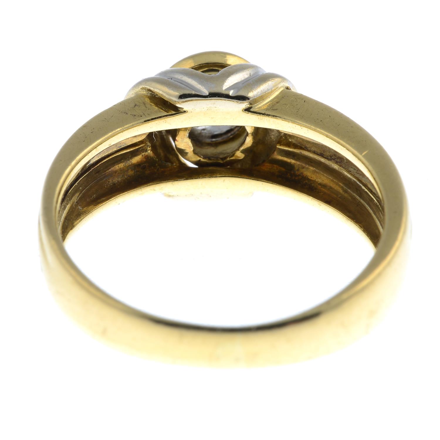 An 18ct bi-colour gold brilliant-cut diamond dress ring.Estimated diamond weight 0.40ct, - Image 3 of 3