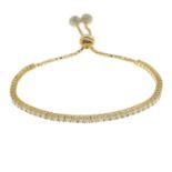An 18ct gold brilliant-cut diamond bracelet,