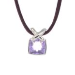 An amethyst 'Liens' pendant,