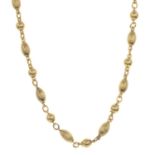 A 9ct gold necklace.Import marks for London, 1995.Length 40cms.