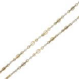 A 1970s 9ct gold seed pearl necklace,