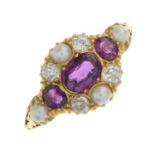 An early 20th century gold ruby,