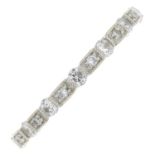 A brilliant-cut diamond eternity ring.Estimated total diamond weight 0.55ct.Stamped 14K.Ring size