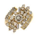 A vari-cut diamond dress ring.Total diamond weight 1.73cts,