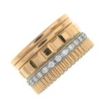 An 18ct gold brilliant-cut diamond 'Quatre' band ring,