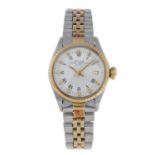 ROLEX - a lady's Oyster Perpetual Date bracelet watch.