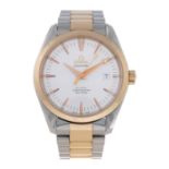 OMEGA - a gentleman's Seamaster Aqua Terra Co-Axial bracelet watch.