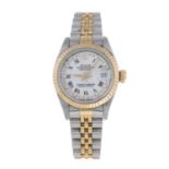 ROLEX - a lady's Oyster Perpetual Datejust bracelet watch.