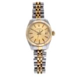 ROLEX - a lady's Oyster Perpetual Date bracelet watch.