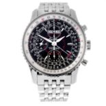 BREITLING - a gentleman's Montbrilliant Datora chronograph bracelet watch.