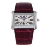 CARTIER - a lady's Tank Divan wrist watch.