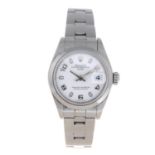 ROLEX - a lady's Oyster Perpetual Date bracelet watch.