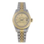 ROLEX - a lady's Oyster Perpetual Datejust bracelet watch.