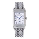 JAEGER-LECOULTRE - a gentleman's Reverso Night Day bracelet watch.