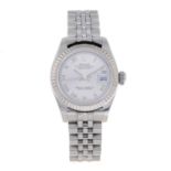 ROLEX - a lady's Oyster Perpetual Datejust bracelet watch.