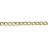 9ct gold gate-link bracelet,
