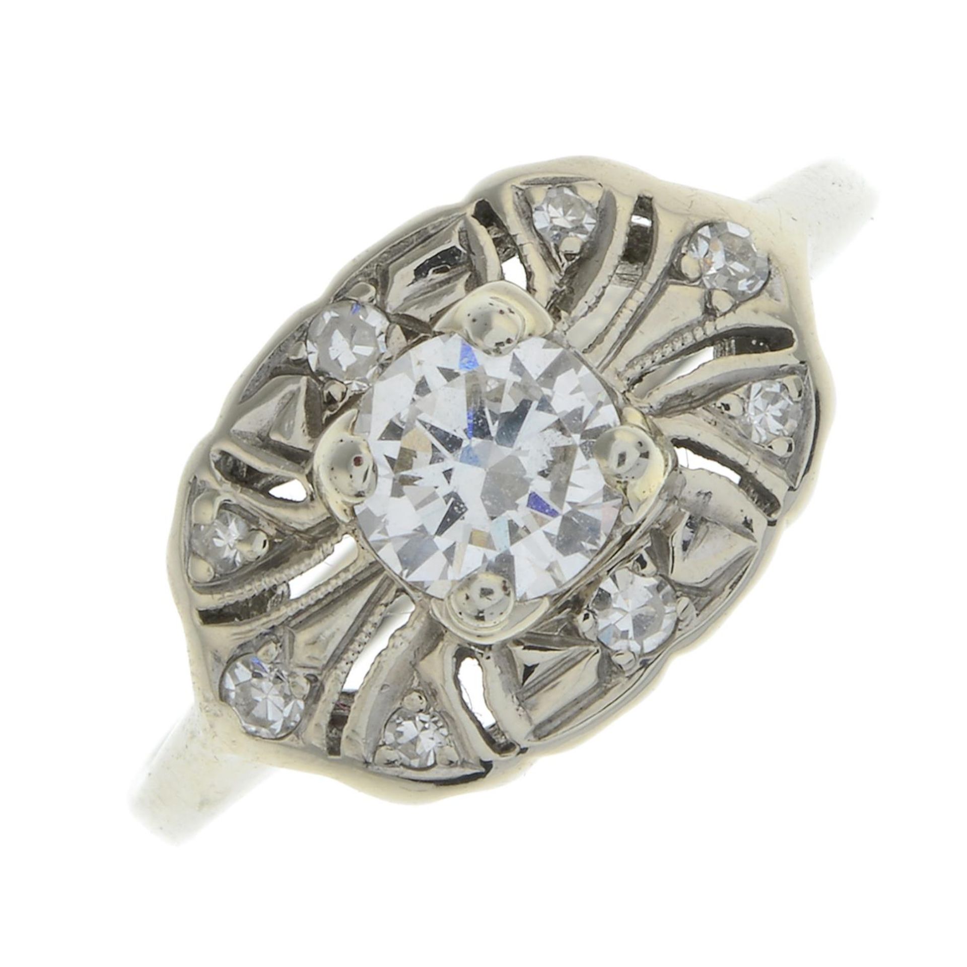 A diamond dress ring.