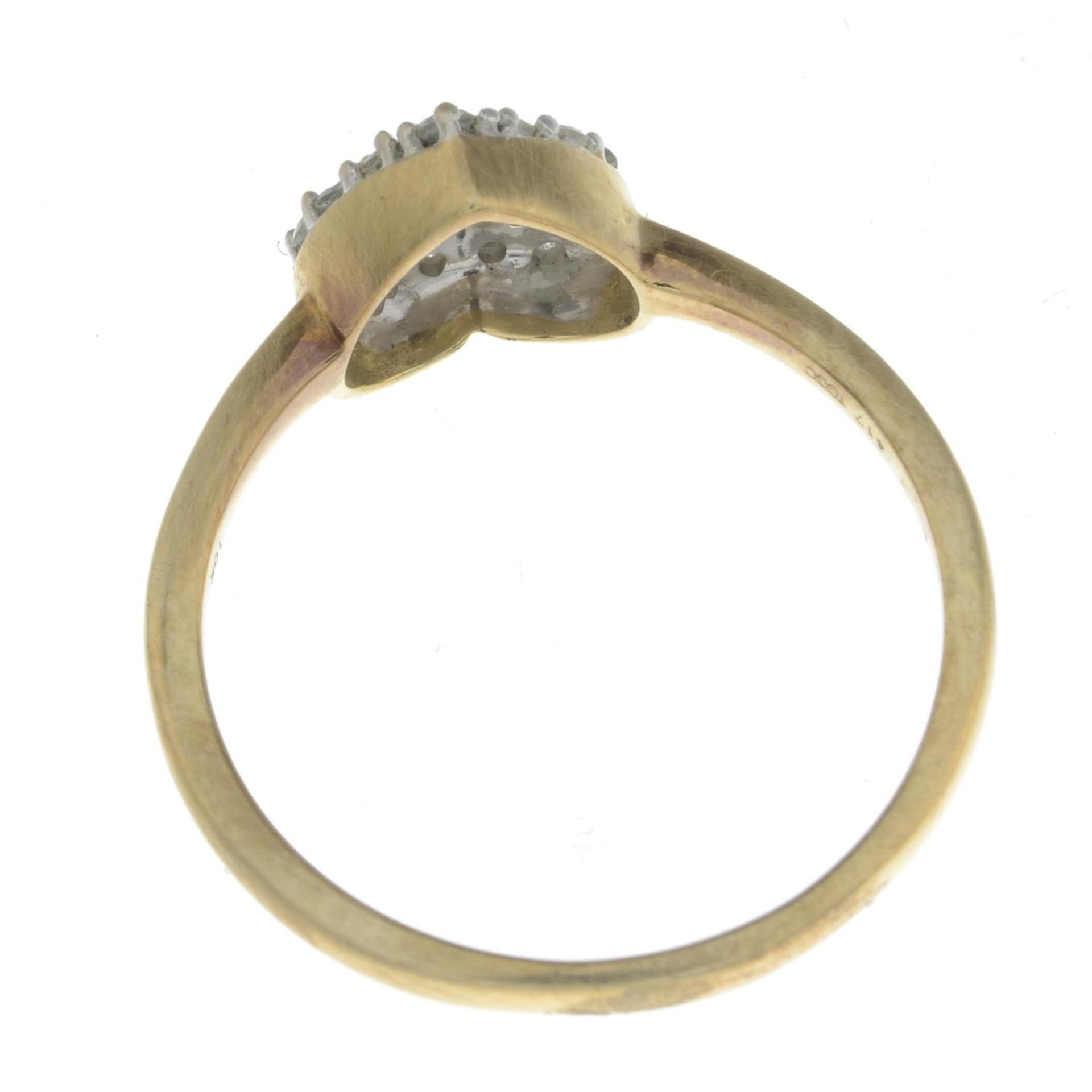 A 9ct gold pave-set diamond ring.Estimated total diamond weight 0.25ct.Hallmarks for Birmingham, - Image 2 of 2